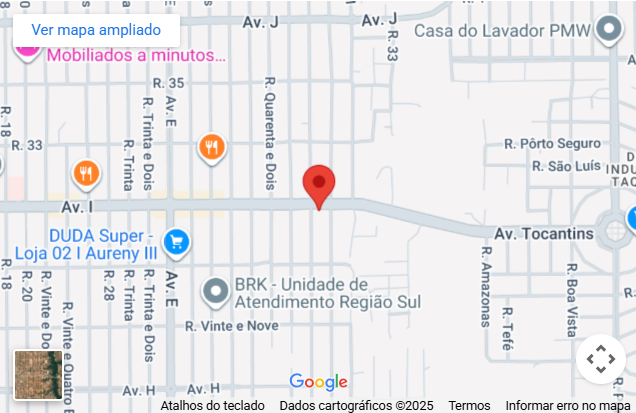 Localização da loja Filial Show Tintas em Palmas